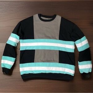 Steady Hands Men's Color Block Crewneck Sweatshirt Size: Large Streetwear
